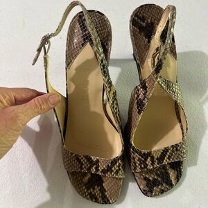 Polo by Ralph Lauren Tan Snakeskin Heels